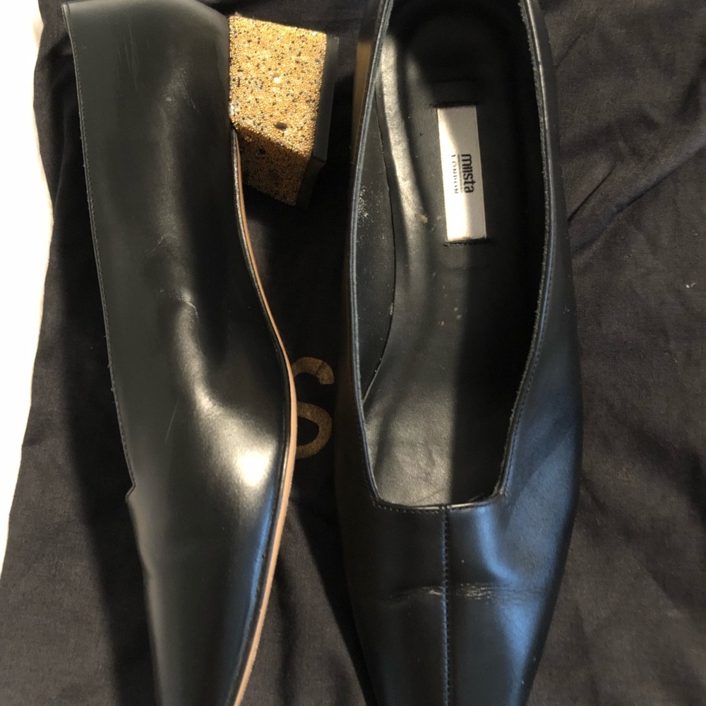Miista black pumps w sparkle heel made in Spain